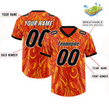 Custom Orange Personalized Printed Graffiti Pattern Design Authentic Football Jersey