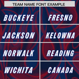 Custom Navy Personalized Printed Graffiti Pattern Design Authentic Football Jersey