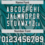 Custom Aqua Personalized Printed Graffiti Pattern Design Authentic Football Jersey