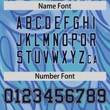 Custom Light Blue Personalized Printed Graffiti Pattern Design Authentic Football Jersey