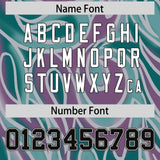 Custom Aqua Personalized Printed Graffiti Pattern Design Authentic Football Jersey