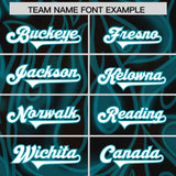Custom Black Personalized Printed Graffiti Pattern Design Authentic Football Jersey