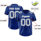 Custom Royal Personalized Printed Graffiti Pattern Design Authentic Football Jersey