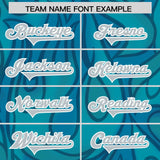 Custom Aqua Personalized Printed Graffiti Pattern Design Authentic Football Jersey
