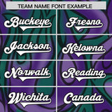 Custom Purple Personalized Printed Graffiti Pattern Design Authentic Football Jersey