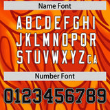 Custom Orange Personalized Printed Graffiti Pattern Design Authentic Football Jersey
