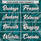 Custom Aqua Personalized Printed Graffiti Pattern Design Authentic Football Jersey