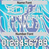 Custom Sky Blue Personalized Printed Graffiti Pattern Design Authentic Football Jersey