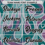 Custom Aqua Personalized Printed Graffiti Pattern Design Authentic Football Jersey