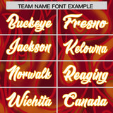 Custom Crimson Personalized Printed Graffiti Pattern Design Authentic Football Jersey