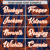 Custom Navy Personalized Printed Graffiti Pattern Design Authentic Football Jersey