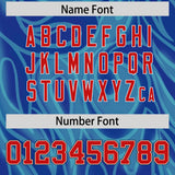Custom Blue Personalized Printed Graffiti Pattern Design Authentic Football Jersey
