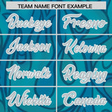 Custom Aqua Personalized Printed Graffiti Pattern Design Authentic Football Jersey