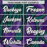 Custom Purple Personalized Printed Graffiti Pattern Design Authentic Football Jersey