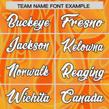 Custom Gold Orange Personalized Printed Graffiti Pattern Design Authentic Football Jersey