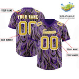 Custom Purple Personalized Printed Graffiti Pattern Design Authentic Football Jersey