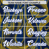 Custom Royal Personalized Printed Graffiti Pattern Design Authentic Football Jersey