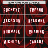 Custom Black Personalized Printed Graffiti Pattern Design Authentic Football Jersey