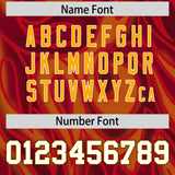 Custom Crimson Personalized Printed Graffiti Pattern Design Authentic Football Jersey