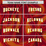 Custom Crimson Personalized Printed Graffiti Pattern Design Authentic Football Jersey