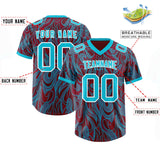Custom Crimson Personalized Printed Graffiti Pattern Design Authentic Football Jersey