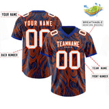 Custom Navy Personalized Printed Graffiti Pattern Design Authentic Football Jersey