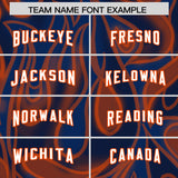 Custom Navy Personalized Printed Graffiti Pattern Design Authentic Football Jersey