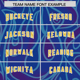 Custom Royal Personalized Printed Graffiti Pattern Design Authentic Football Jersey