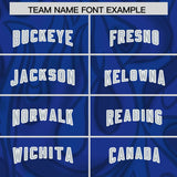 Custom Royal Personalized Printed Graffiti Pattern Design Authentic Football Jersey