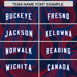 Custom Navy Personalized Printed Graffiti Pattern Design Authentic Football Jersey