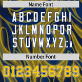 Custom Royal Personalized Printed Graffiti Pattern Design Authentic Football Jersey