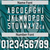 Custom Aqua Personalized Printed Graffiti Pattern Design Authentic Football Jersey