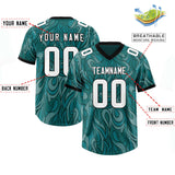Custom Aqua Personalized Printed Graffiti Pattern Design Authentic Football Jersey