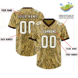 Custom Khaki Personalized Printed Graffiti Pattern Design Authentic Football Jersey
