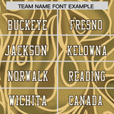 Custom Khaki Personalized Printed Graffiti Pattern Design Authentic Football Jersey