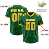 Custom Green Personalized Printed Graffiti Pattern Design Authentic Football Jersey