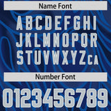 Custom Navy Personalized Printed Graffiti Pattern Design Authentic Football Jersey