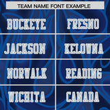 Custom Navy Personalized Printed Graffiti Pattern Design Authentic Football Jersey