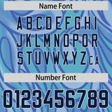 Custom Light Blue Personalized Printed Graffiti Pattern Design Authentic Football Jersey