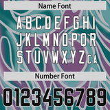 Custom Aqua Personalized Printed Graffiti Pattern Design Authentic Football Jersey