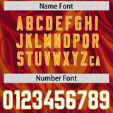 Custom Crimson Personalized Printed Graffiti Pattern Design Authentic Football Jersey