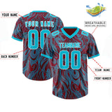 Custom Crimson Personalized Printed Graffiti Pattern Design Authentic Football Jersey
