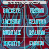 Custom Crimson Personalized Printed Graffiti Pattern Design Authentic Football Jersey