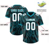 Custom Black Personalized Printed Graffiti Pattern Design Authentic Football Jersey