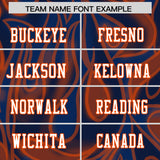 Custom Navy Personalized Printed Graffiti Pattern Design Authentic Football Jersey