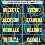 Custom Navy Personalized Printed Graffiti Pattern Design Authentic Football Jersey