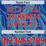 Custom Blue Personalized Printed Graffiti Pattern Design Authentic Football Jersey