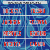 Custom Blue Personalized Printed Graffiti Pattern Design Authentic Football Jersey