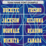 Custom Royal Personalized Printed Graffiti Pattern Design Authentic Football Jersey