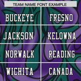 Custom Purple Personalized Printed Graffiti Pattern Design Authentic Football Jersey